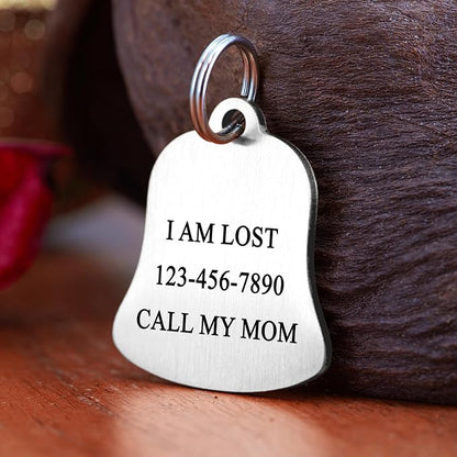 Ultra Joys Cat ID Tag Personalized Pet Tags, Durable Stainless Steel Small Pet - Image 3
