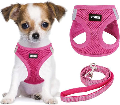 YIMEIS Dog Harness and Leash Set, No Pull Soft Mesh Pet Harness, Reflective by YIMEIS