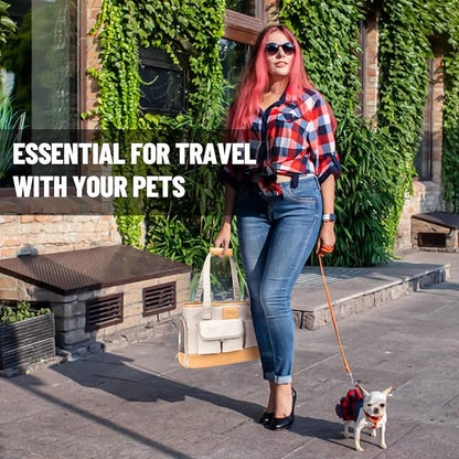Dog Carrier, Cat Carrier, Pet Carrier, Foldable Waterproof Premium PU Leather - Image 8
