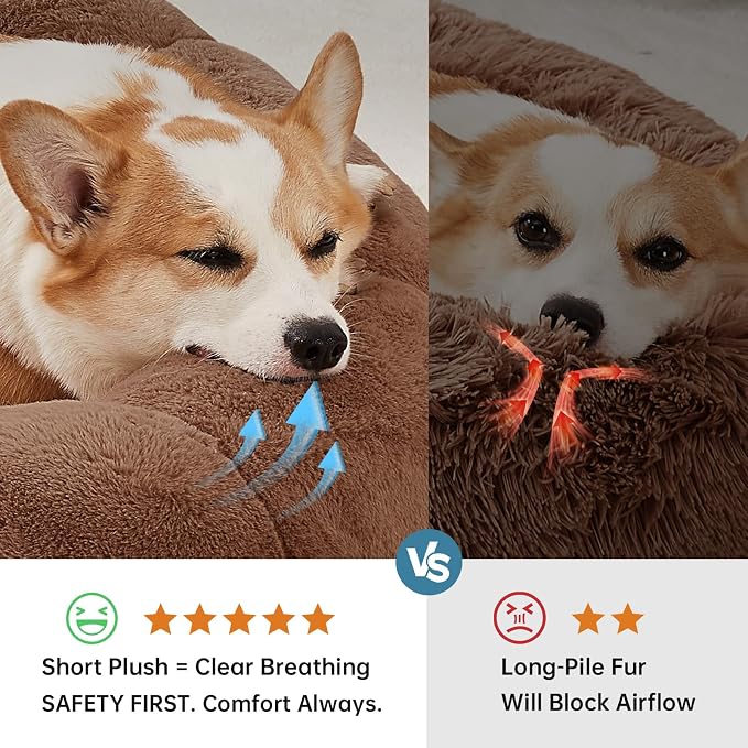 OhGeni 31 inches Calming Donut Orthopedic Dog & Cat Bed - Image 3