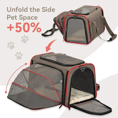 Petsfit Expandable Cat Carrier Dog Carriers, Airline Approved Soft-Sided - Image 4