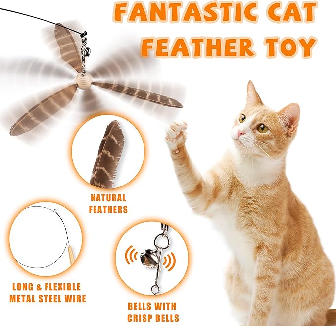 JXFUKAL Cat Wand Toys, Interactive Cat Toys - Image 3