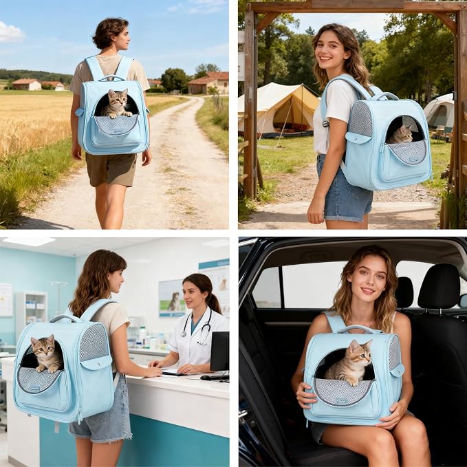 Cat Carrier Backpack, Large Space Animal Carrier Backpacks - Image 6