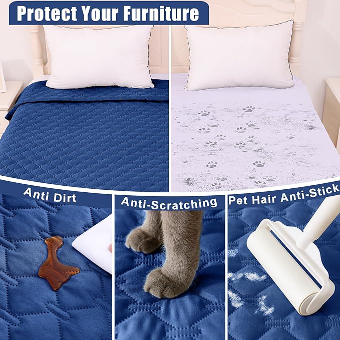 Smiry Waterproof Dog Bed Cover Blanket, Soft Reversible Pet Blanket, Washable - Image 4