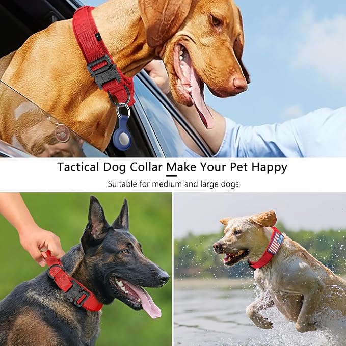DAGANXI Tactical Dog Collar, Adjustable Military Training Nylon Dog Collar - Image 5