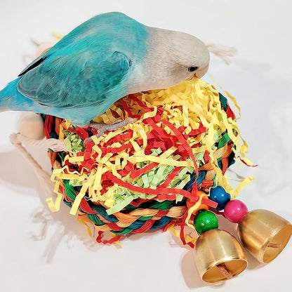 Parakeet Toys, Natural Sola Balls and Shredding Hanging Chewing Toy, Bird Toys - Image 4