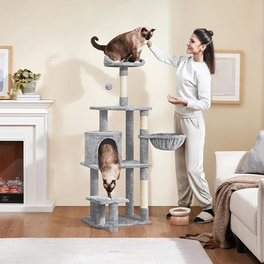 Yaheetech 57in Multi-Level Cat Tree Tower - Image 2