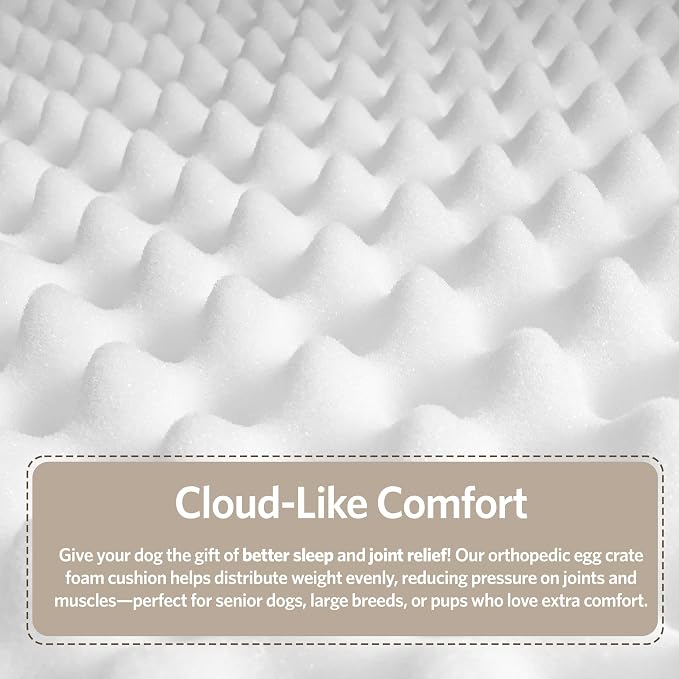 MidWest Homes for Pets Orthoperdic Egg-Crate Nesting Pet Bed w/ Teflon Fabric - Image 6