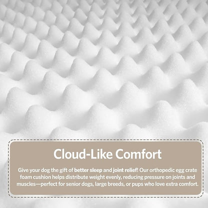 MidWest Homes for Pets Orthoperdic Egg-Crate Nesting Pet Bed w/ Teflon Fabric - Image 6