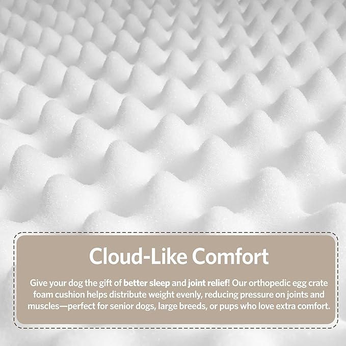 MidWest Homes for Pets Orthoperdic Egg-Crate Nesting Pet Bed w/ Teflon Fabric - Image 6