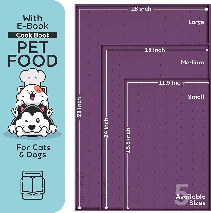 Dog Food Mat - Raised Edges Dogs Mat - Image 2