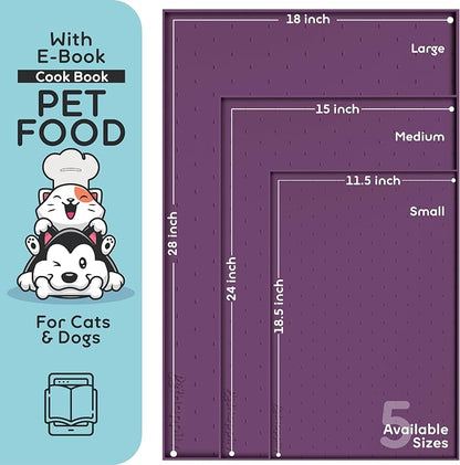 Dog Food Mat - Raised Edges Dogs Mat - Image 2
