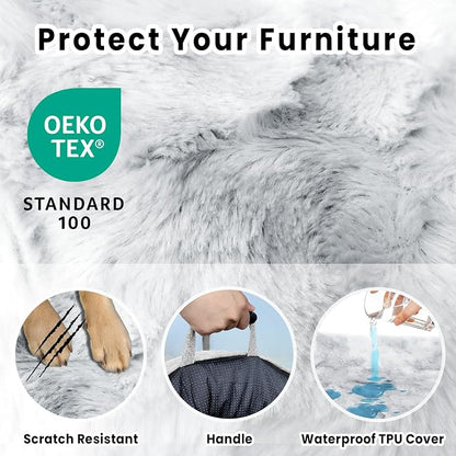 Calming Dog Couch Bed for Large Dogs, 41 x 37 inch Waterproof Removable Pet Mat - Image 3