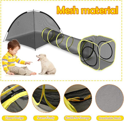Outdoor Cat Enclosures for Indoor, Portable Mesh Tent, Outdoor pet Tunnel - Image 6
