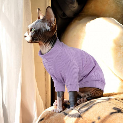 PUMYPOREITY Cat Clothes: Stretchy Cat Shirt & Sweater - Image 4