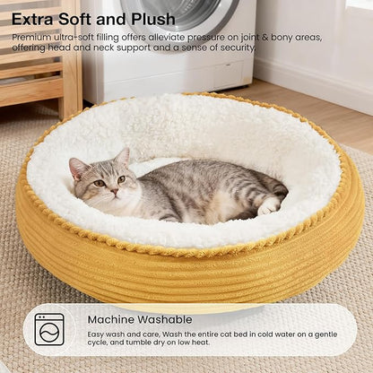 Love's cabin Round Donut Cat and Dog Cushion Bed, 20in Pet Bed - Image 7