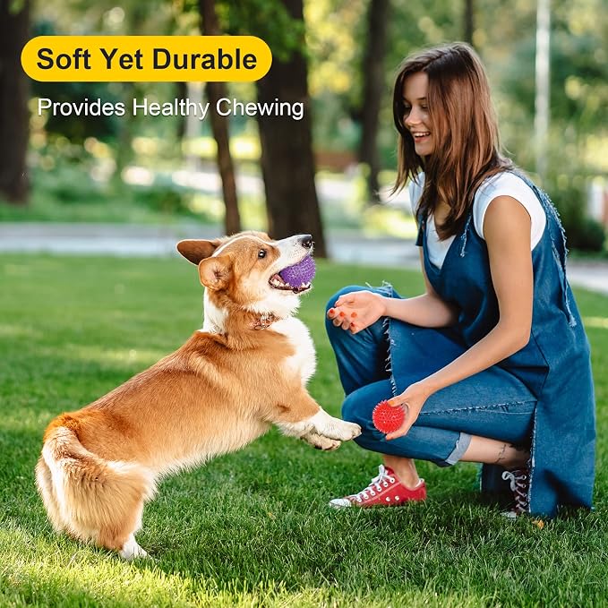 VITEVER 8 Colors 2.5” Squeaky Dog Toy Balls - Image 6