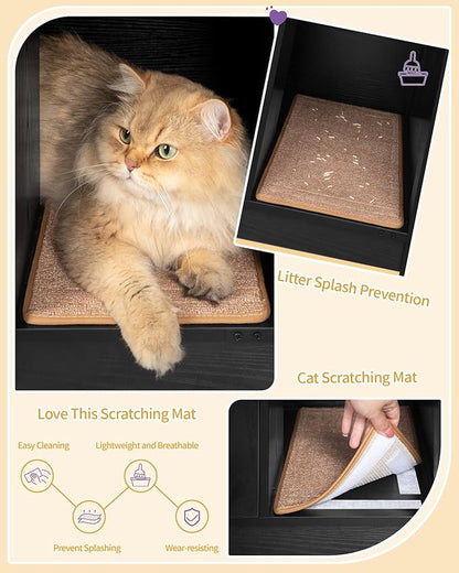 Cat Litter Box Enclosure, Hidden Litter Box Cabinet Furniture - Image 5