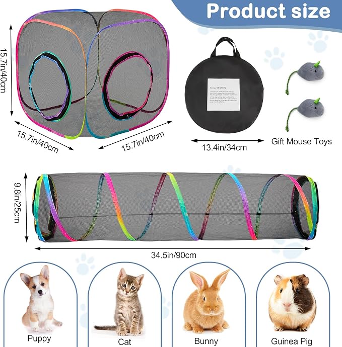 Outdoor Cat Enclosures Portable Cats Tunnel - Image 8