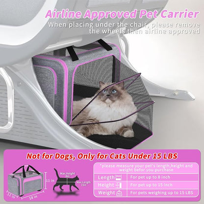 Rolling Pet Carrier with Detachable Wheels - Image 2