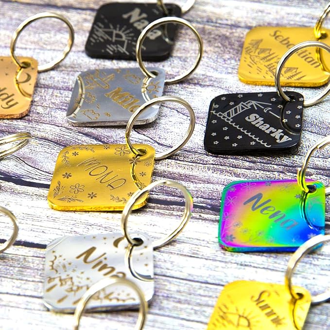 Personalized Dog Tag with 5 Lines of Custom Deep Engraved Durable Stainless - Image 2