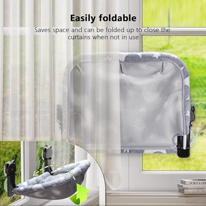 Cat Window Perch Cordless, Glow in The Dark & Stable Cat Beds- Breathable - Image 5