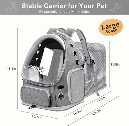 Breathable Cat Bubble Backpack Large Space Pet Carrier Backpack Expandable - Image 3