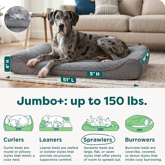 Furhaven Orthopedic Dog Bed for Large Dogs w/ Removable Washable Cover - Image 3