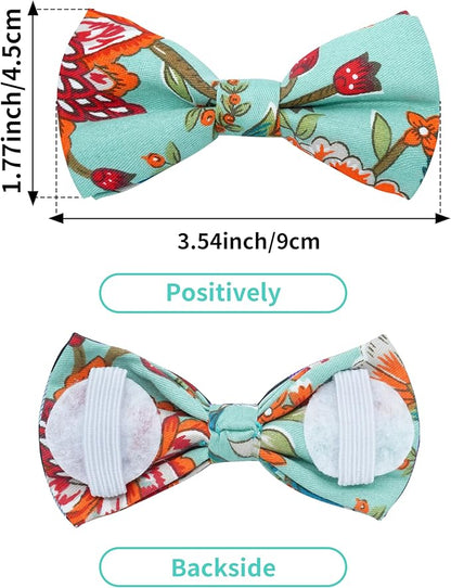 PET SHOW 10 Pack Floral Small Dog Bow Ties Sliding Collar Attachments Puppy - Image 2