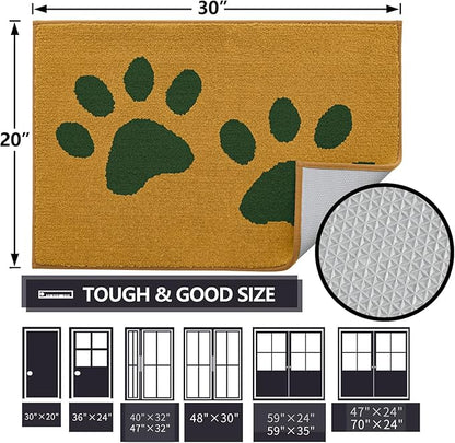 Buganda Dog Door Mat for Muddy Paws, Absorbent Dirt Trapper Washable Indoor - Image 2