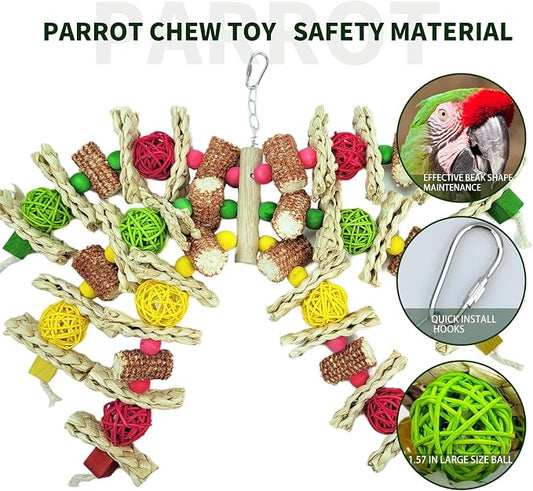 Parrot Toys, Natural Corncob Bird Chew Toys - Image 2