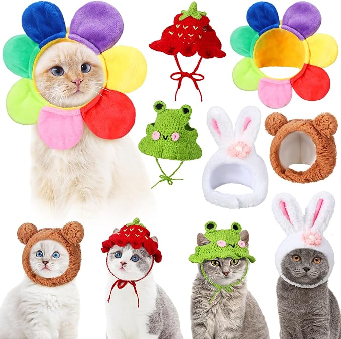 Weewooday 5 Pieces Cat Costume Bunny Hat Outfit by Weewooday