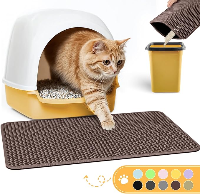 Cat Litter Mat - 23.2'' x 29.1'' Large Litter Trapping Mat, Waterproof by Powools