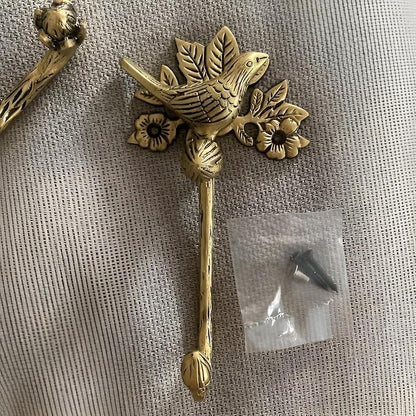 STYLENT Decor Solid Brass Bird Antique Towel Hook Bathroom Accessories Retro - Image 7