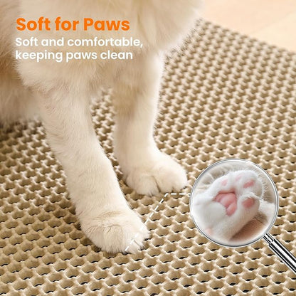 Cat Litter Mat, 24x18 Inches Large Double Layer Honeycomb Cat Litter Trapping - Image 7