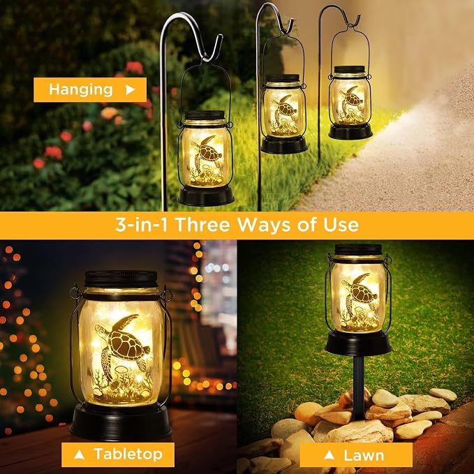kyoryuger Sea Turtle Gifts for Women/Men Turtle Lovers Solar Lantern Mom - Image 5