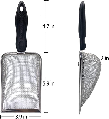 Falltail Stainless Steel Reptile Sand Substrate Scoop Shovel Sifter Fine Mesh - Image 2
