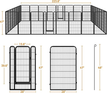 Yaheetech Dog Playpen Outdoor, 47 inch 32 Panels Dog Pen Indoor Heavy Duty - Image 7