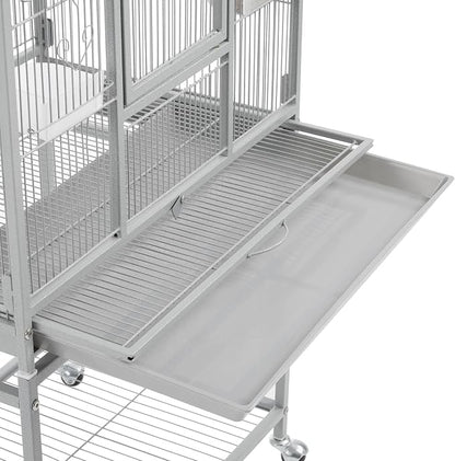 Topeakmart 53.5inch Height Large Bird Cage Extral Space Parrot Cage - Image 5