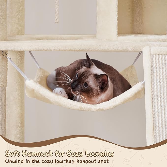 Yaheetech 63.5in Extra Large Cat Tree Condo - Image 6