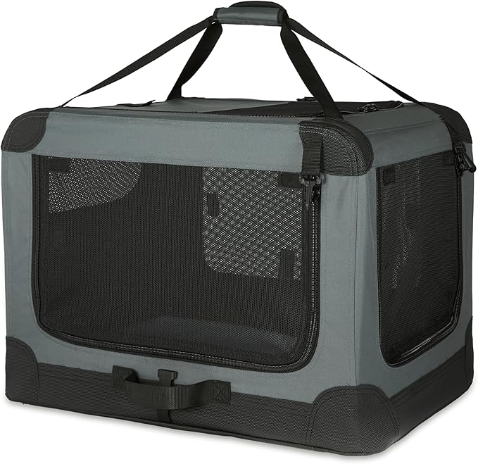 Amazon Basics Portable Folding Soft Dog Crate, Collapsible Travel Kennel by AmazonBasics