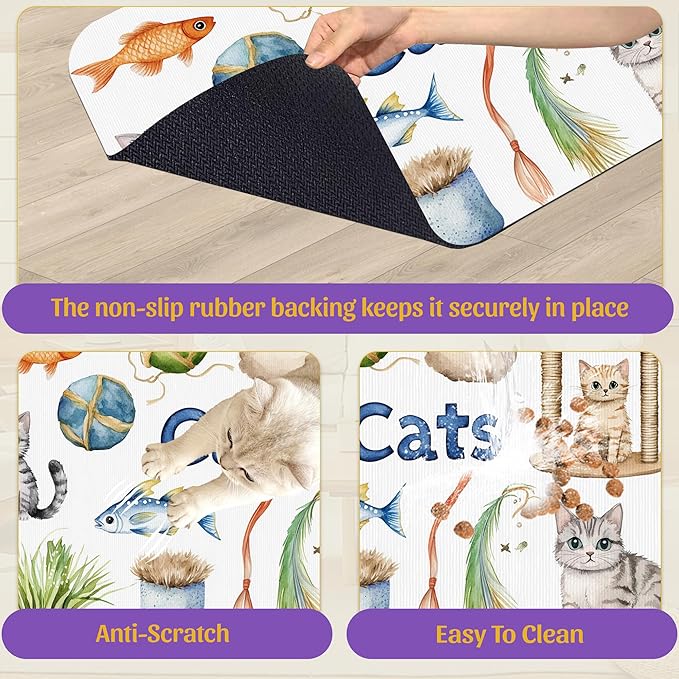 Cat Fun Pet Feeding Mat, Absorbent Bowl Pad - Image 6