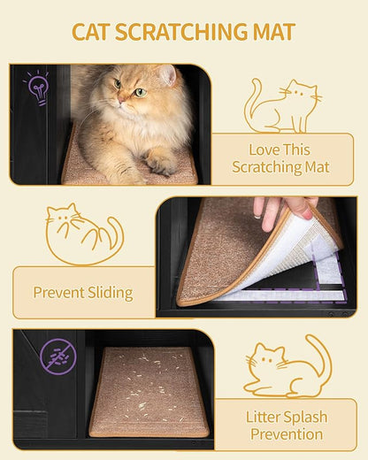 Cat Litter Box Enclosure, Hidden Litter Box Cabinet Furniture - Image 7