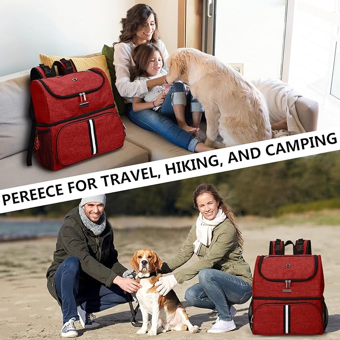 BAGLHER Pet Travel Bag, Double-Layer Pet Supplies Backpack, Pet Travel Backpack - Image 7
