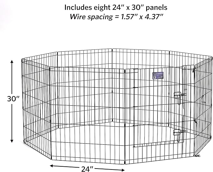 MidWest Homes for Pets Folding Metal Dog Exercise Pen, Indoor/Outdoor Playpen - Image 5