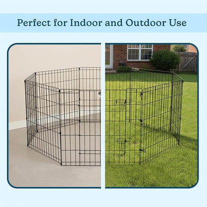 Puppy Playpen - Foldable Metal Exercise Enclosure - Indoor/Outdoor Fence - Image 4