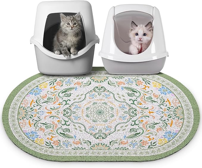 Bienbee Cat Litter Mat, Urine and Water Proof, Bean-Green L by Bienbee
