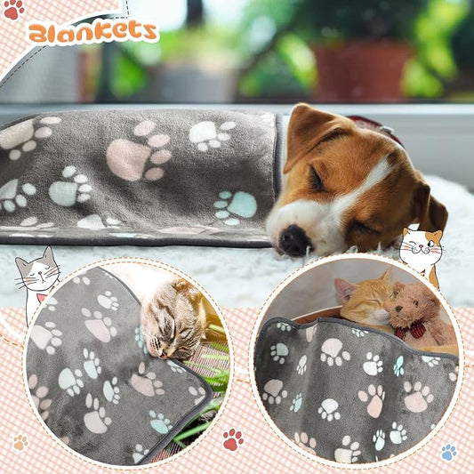 Tatuo 4 Pcs Dog Blanket for Pet Cat Blankets Indoor Puppy Teething Stuff Toys - Image 2