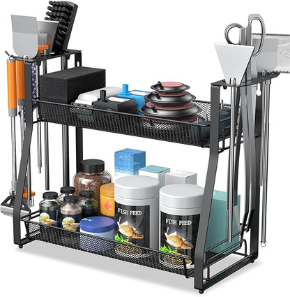 Pawfly Aquarium Tool Organizer, Detachable Metal Fish Tank Accessory Organizer by Pawfly