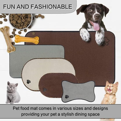 Sinland Microfiber Large Pet Food Mat Dog Feeding Mat Pet Bowl Mat - Image 8